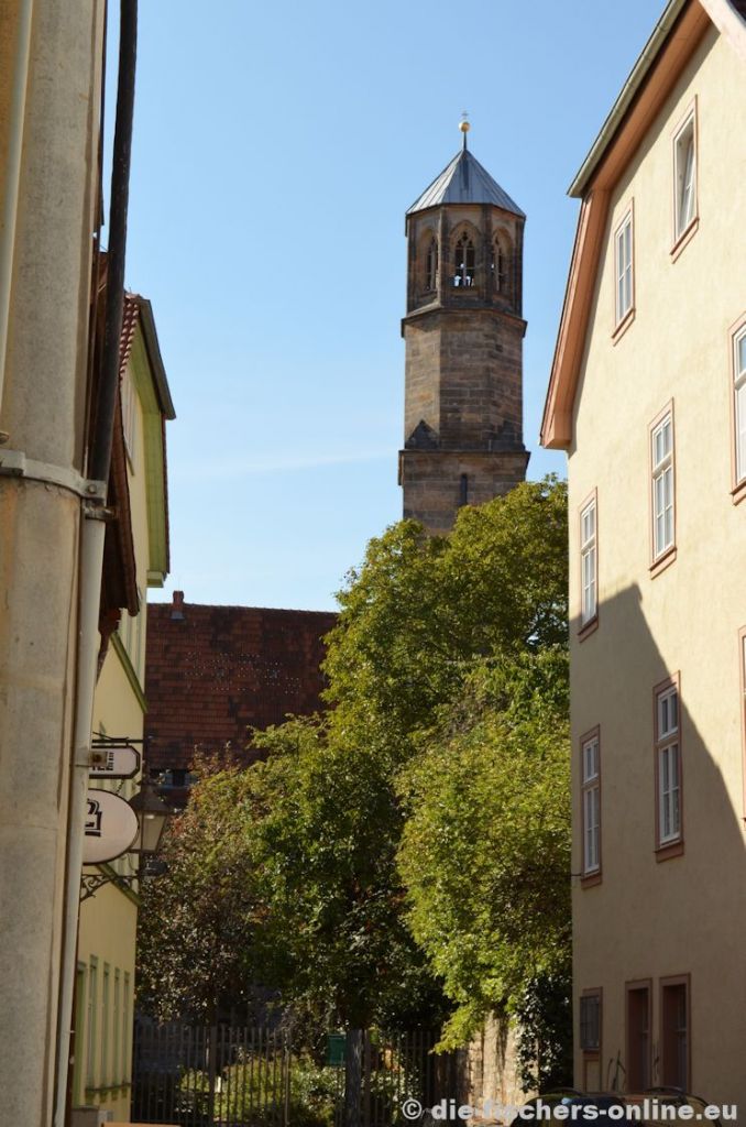 Schlösserstraße
Blick zum Turm des Predigerklosters.

